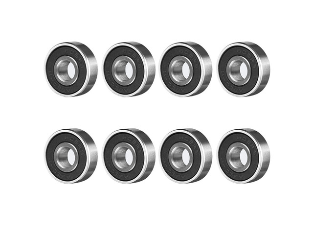 US 8 Pcs Skateboard Longboard Bearings PRECISION ABEC 9 BLACK SHIELD Size 608