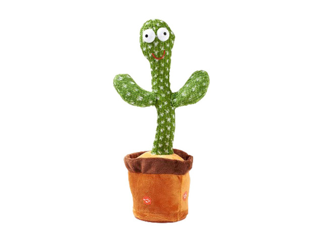 US 1 Pcs Tiktok Dancing Cactus Repeat Talking Plush Toy Singing Education Deco