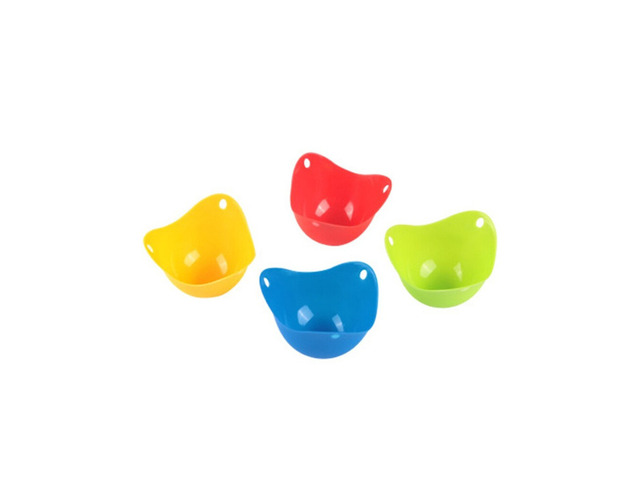 US 4 Pack Egg Poacher Silicone Poaching Cups Boil Microwave Stove Top Cook Egg