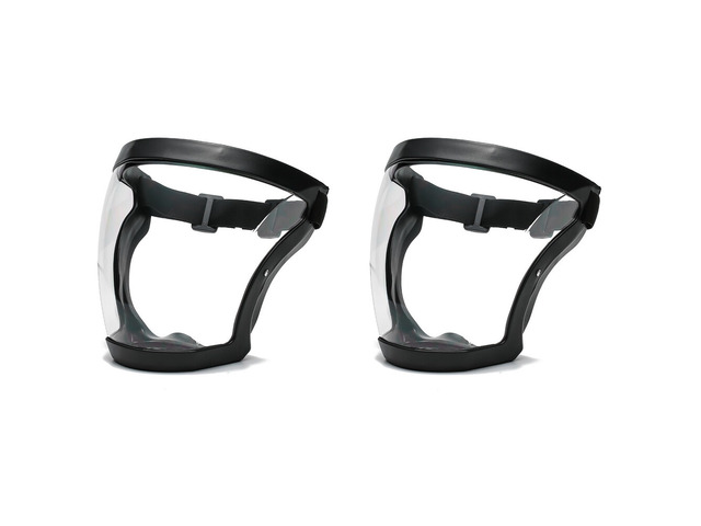 US 2 Pc Full Face Shield Protective Anti-fog Transparent High-Definition Cover
