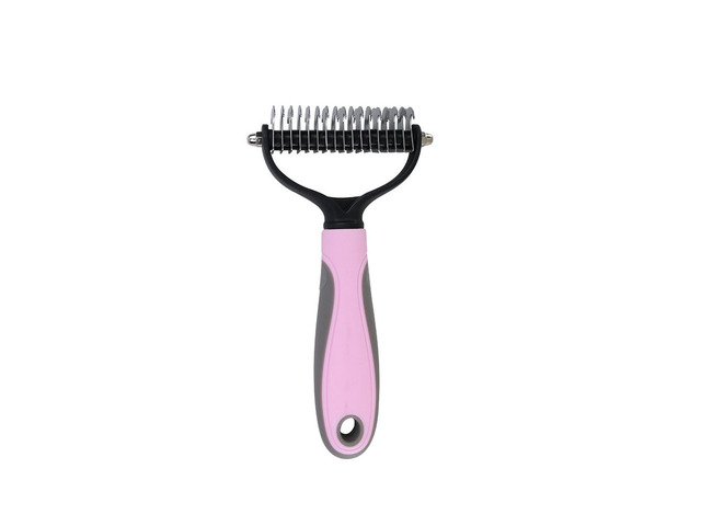 US Professional Pet Grooming Tool 2 Sided Undercoat Dog Cat Shedding Comb Brush
