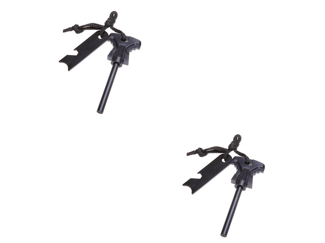 US 2 Pack Waterproof Fire Starter Striker Flint Ferro Rod Survival Camping EDC