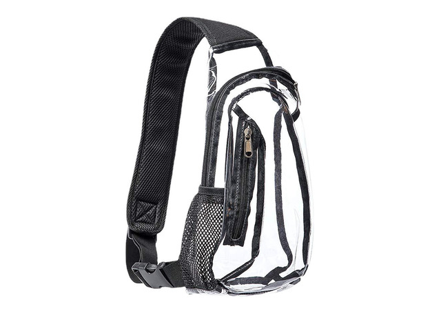 US 1 Pack Clear Sling Bag Stadium Approved PVC Crossbody Transparent Backpack