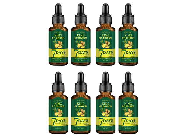 US 4-8 Pack Ginger Hair Growth Serum Germinal Oil Regrow 7 Days Loss Treatment D