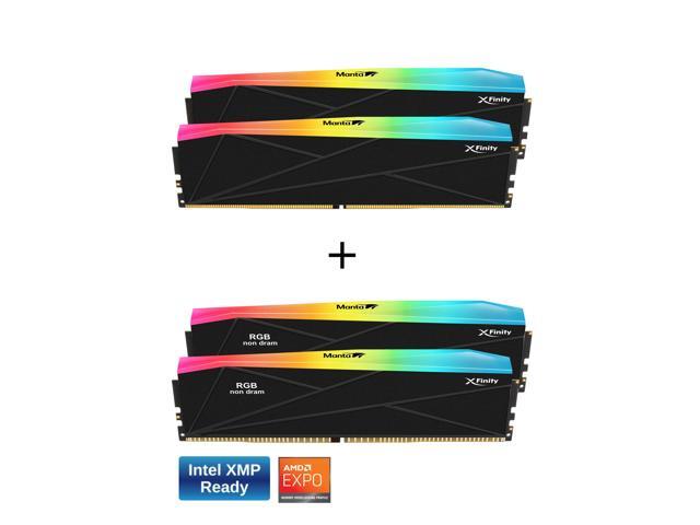 V-COLOR DDR5 SCC 2+2 KIT Manta XFinity 32GB(16GBx2) 7600MHz with RGB Filler kit CL38 1.45V SK RGB Gaming Desktop Upgrade RAM Memory Module - Black...