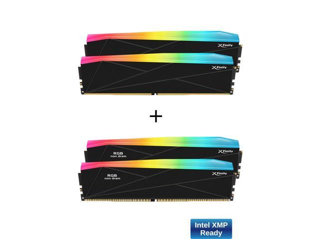 V-COLOR DDR5 SCC 2+2 KIT Manta XFinity 32GB(16GBx2) 8200MHz CUDIMM with RGB Filler kit CL38 1.45V RGB Gaming Desktop Upgrade RAM Memory Module -...