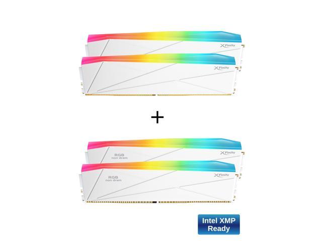 V-COLOR DDR5 SCC 2+2 KIT Manta XFinity 32GB(16GBx2) 8200MHz CUDIMM with RGB Filler kit CL38 1.45V RGB Gaming Desktop Upgrade RAM Memory Module -...