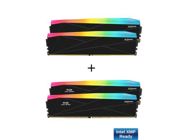 V-COLOR DDR5 SCC 2+2 KIT Manta XFinity 48GB(24GBx2) 8200MHz CUDIMM with RGB Filler kit CL40 1.4V RGB Gaming Desktop Upgrade RAM Memory Module -.