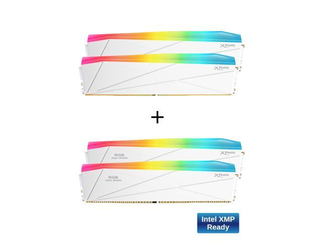 V-COLOR DDR5 SCC 2+2 KIT Manta XFinity 48GB(24GBx2) 8200MHz CUDIMM with RGB Filler kit CL40 1.4V RGB Gaming Desktop Upgrade RAM Memory Module -...