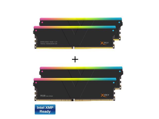 V-COLOR DDR5 SCC 2+2 KIT Manta XSky 32GB (2x16GB) 6000MHz CL28 1.4V Gaming Desktop Upgrade Memory Module, Ultra Low Timing, compatible for Intel...