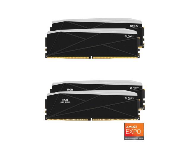 V-COLOR DDR5 SCC 2+2 KIT Manta XFinity 128GB(64GBx2) 6800MHz CL36 1.4V AMD EXPO SK HYNIX ORIGINAL IC RGB Gaming Desktop Upgrade RAM Memory Module ...