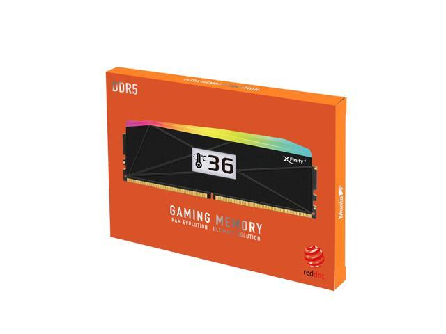V-COLOR OLED XFinity+ DDR5 64GB (2x32GB) 8000MHz CL40 1.35V SK Hynix IC RGB Gaming Desktop Memory with Built-in OLED Display, Black, for AMD EXPO...