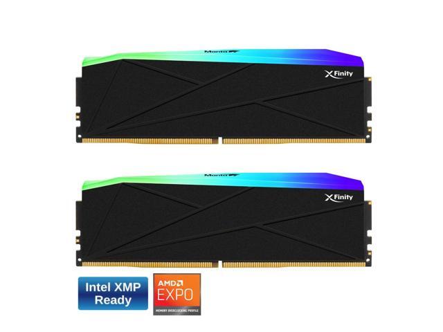 V-COLOR Manta XFinity RGB DDR5 32GB (16GBx2) 6000MHz XMP 3.0 & AMD EXPO CL30 1.35V RGB Gaming Desktop Upgrade RAM U-DIMM Memory Module SK Hynix IC...