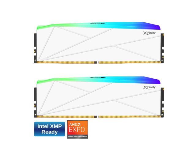 V-COLOR Manta XFinity RGB DDR5 32GB (16GBx2) 6000MHz XMP 3.0 & AMD EXPO CL30 1.35V RGB Gaming Desktop Upgrade RAM U-DIMM Memory Module SK Hynix IC...