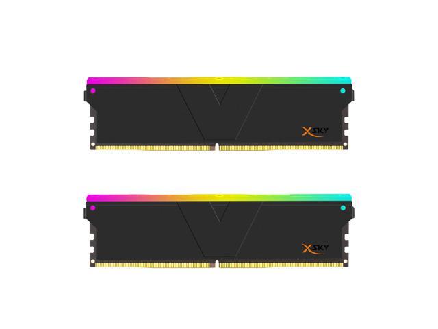 V-COLOR Manta XSky DDR5 16GB (2x8GB) 6000MHz CL30 1.35V SK Hynix IC RGB Gaming Desktop Upgrade Memory Module BLACK, for AMD EXPO (TMXSAL8G60830KWK)