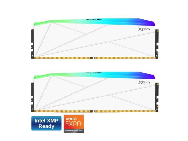 V-COLOR Manta XFinity RGB DDR5 128GB (64GBx2) 6000MHz XMP 3.0 & AMD EXPO CL30 1.35V RGB Gaming Desktop Upgrade RAM U-DIMM Memory Module SK Hynix IC...