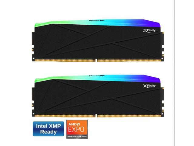 V-COLOR Manta XFinity RGB DDR5 128GB (64GBx2) 6400MHz XMP 3.0 & AMD EXPO CL32 1.4V RGB Gaming Desktop Upgrade RAM U-DIMM Memory Module SK Hynix IC...