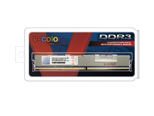v-color 32GB DDR3 SDRAM VLP ECC Registered DIMM DDR3 1600MHz(PC3-12800) SK Hynix IC Server Memory Model TR332G16Q411V