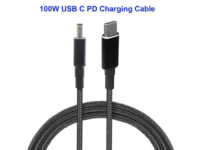 100W USB C Type-C to 4.5*3.0mm Adapter PD Charger Cable for Dell 90W or below laptops