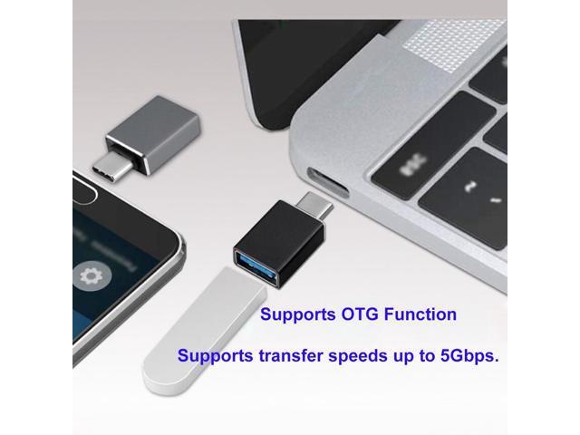 3-Pack USB C to USB A 3.1 Adapter (Female), Type-C Adapter with Data Transfer Speed of Up to 10Gbps, Compatible with MacBook Pro, MacBook Air,...