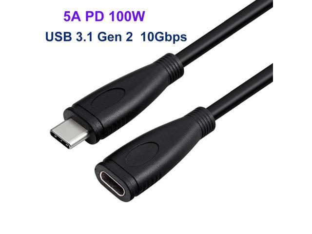 USB C Extension Cable(6.6FT/2M),USB-C 3.1 Gen2 10Gbps Female to USB C Male Fast Charging & Audio Data Transfer Cable Compatible for Thunderbolt 3.
