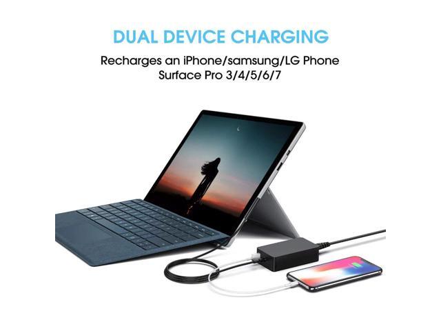 [Updated Version] Surface Pro Charger 65W, Compatible with Surface Pro 3/4/5/6/7 Power Supply Adapter, Compatible for Both Microsoft Surface Book...