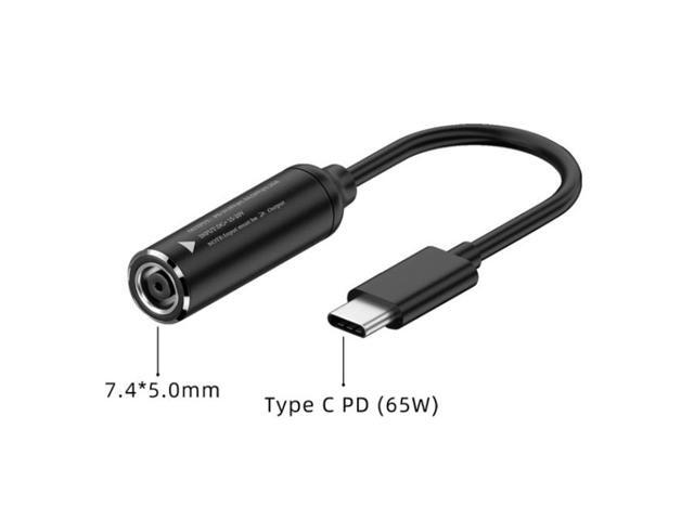 DC 7.4x5.0mm Female to USB Type C PD Charger Cable Power Cable for MacBook Lenovo Samsung Dell HP, other USB C Devices