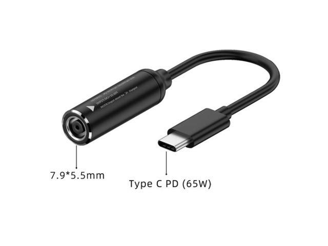 DC 7.9x5.5mm Female to USB Type C PD Charger Cable Power Cable for MacBook Lenovo Samsung Dell HP, other USB C Devices