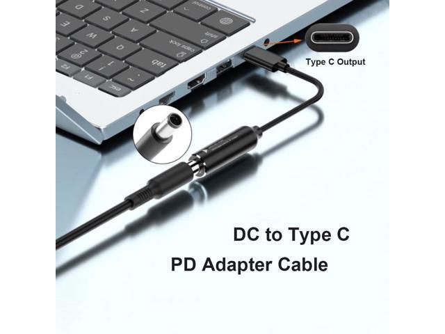 DC 5.5x2.1mm Female to USB Type C PD Charger Cable Power Cable for MacBook Lenovo Samsung Dell HP, other USB C Devices