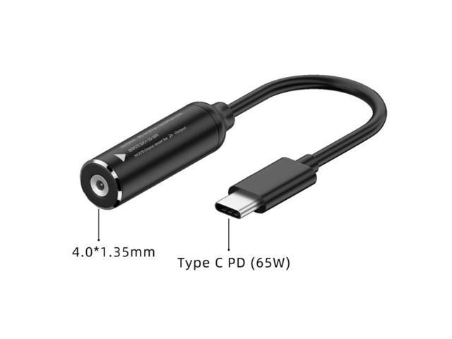 DC 4.0x1.35mm Female to USB Type C PD Charger Cable Power Cable for MacBook Lenovo Samsung Dell HP, other USB C Devices