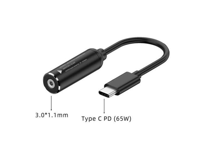 DC 3.0x1.1mm Female to USB Type C PD Charger Cable Power Cable for MacBook Lenovo Samsung Dell HP, other USB C Devices