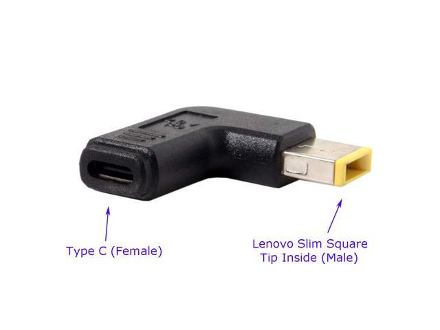 PD Adapter USB Type C Female to Slim Square Adapter Connector Converter forLenovo Laptops