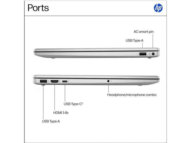 HP - 15.6" Full HD Touch-Screen Laptop - AMD Ryzen 5 7520U 2023 - 8GB Memory - 512GB SSD - Natural Silver - image 7