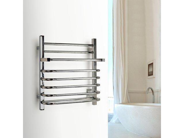 Maui Towel Warmer, Polished, Hardwired, 7 Bars