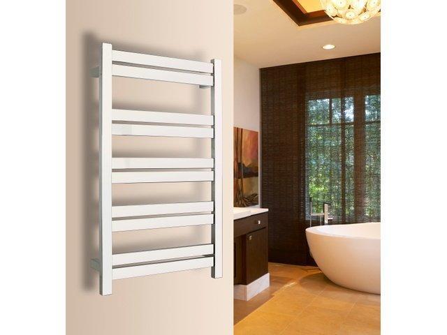 Grande 10 Towel Warmer, Polished, Hardwired, 10 Bars