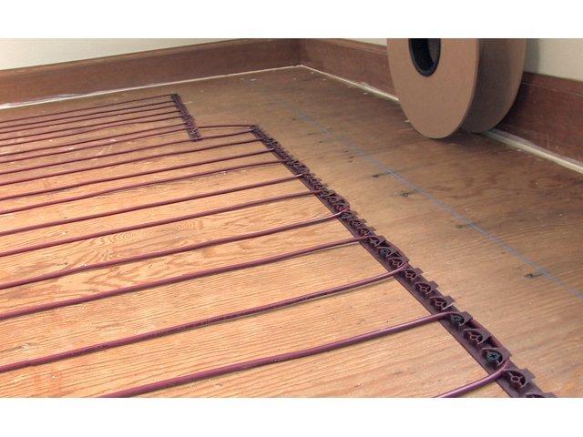 WarmlyYours TempZone Electric Floor Heating Cable Kit 180' with Prodeso Membrane & Non Programmable Thermostat (56.2 sq. ft) for Tile Floors
