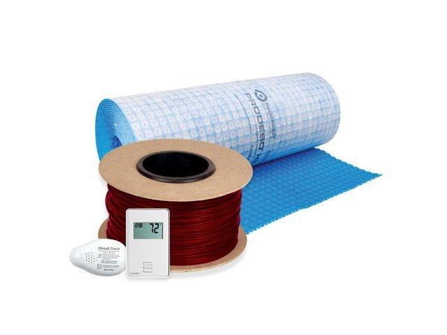 WarmlyYours TempZone Electric Floor Heating Cable Kit 180' with Prodeso Membrane & Non Programmable Thermostat (56.2 sq. ft) for Tile Floors