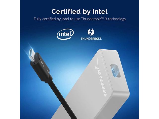 SABRENT Thunderbolt 3 Certified M.2 NVMe SSD Tool Free Solid Aluminum Enclosure (EC-T3NS)