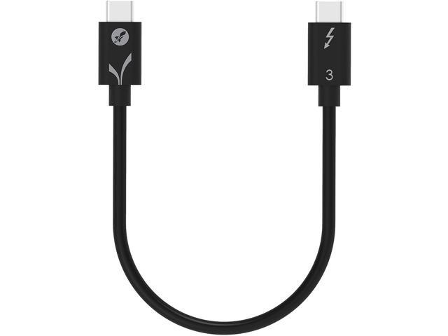 SABRENT Thunderbolt 3 (Certified) USB Type-C Cable up to 40 Gbps Supports 100W (5A, 20V) Charging E-Mark Chip (7.8'/ 20 cm) in Black (CB-T320)