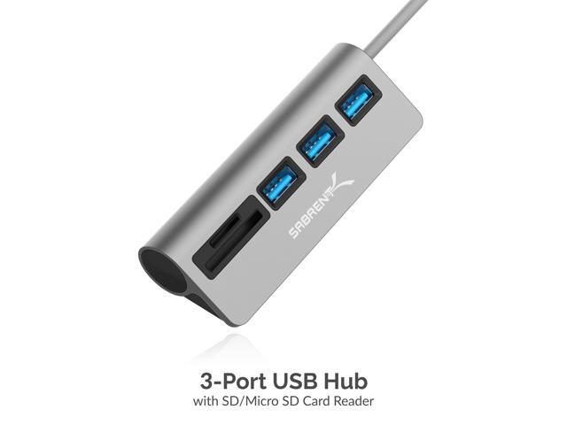 Sabrent 3-Port USB 3.0 Hub with SD and Micro SD Card Readers - image 2