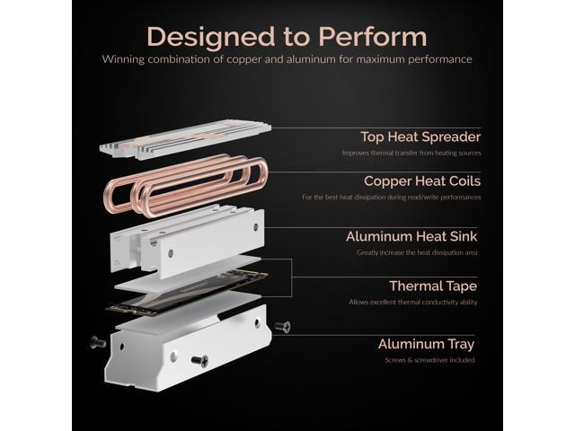 SABRENT M.2 2280 SSD Rocket Heatsink in Silver (SB-HTSS)
