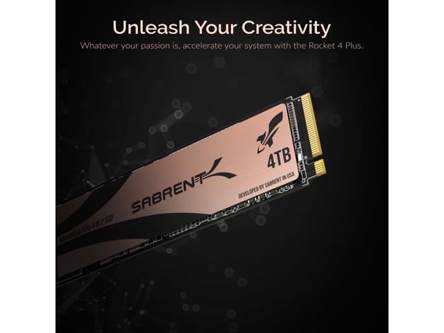 SABRENT 4TB Rocket 4 Plus NVMe 4.0 Gen4 PCIe M.2 Internal SSD Extreme Performance Solid State Drive R/W 7100/6600MB/s (SB-RKT4P-4TB)