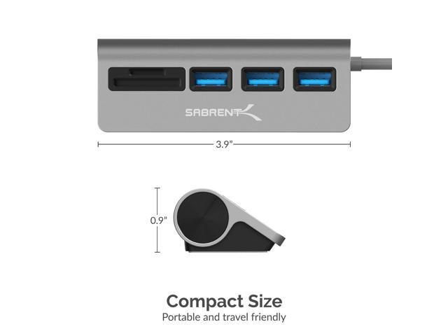 Sabrent 3-Port USB 3.0 Hub with SD and Micro SD Card Readers - image 3