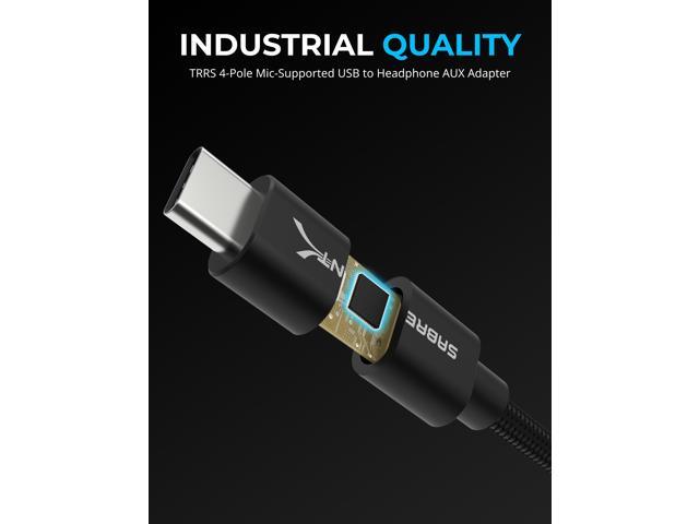 SABRENT USB Type-C to 3.5mm Audio Jack Active Adapter