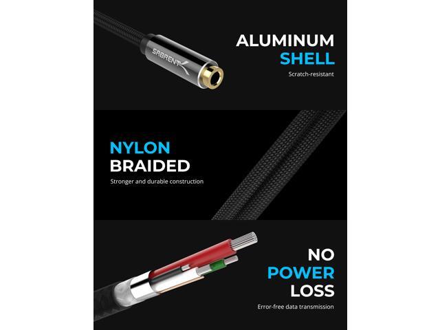 SABRENT USB Type-A to 3.5mm Dual Function Audio Jack Active Adapter 20' Cable (CB-UA35)