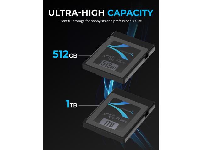 SABRENT Rocket CFX 512GB CFexpress Type B Memory Card R1700MB/s W1500MB/s (CF-XTBT-512)