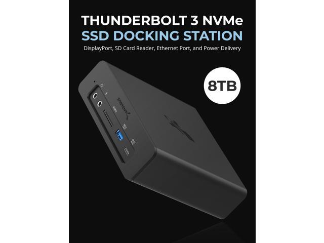 SABRENT Thunderbolt 3 8TB NVMe SSD Docking Station with DisplayPort, SD Card Reader, Ethernet Port, and Power Delivery (DS-SKRT-D8TB)