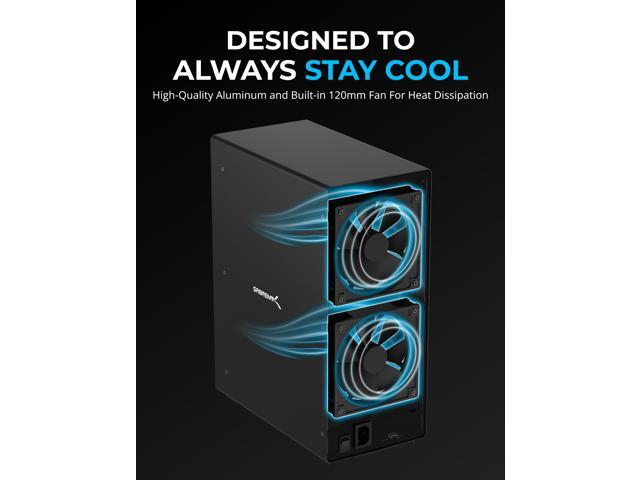 sabrent 10-bay 3.5? sata hard drive tray-less docking station (usb 3.2 type-c and type-a) (ds-uctb)