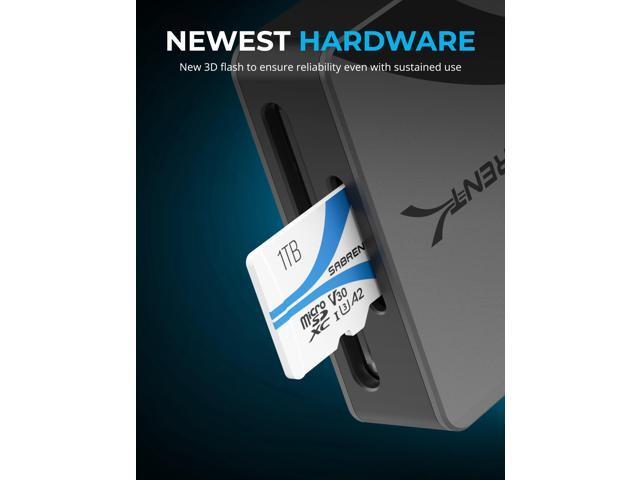 SABRENT Rocket V30 A2 1TB MicroSDXC Memory Card R100MB/s W30MB/s (SD-MQ30-1TB)