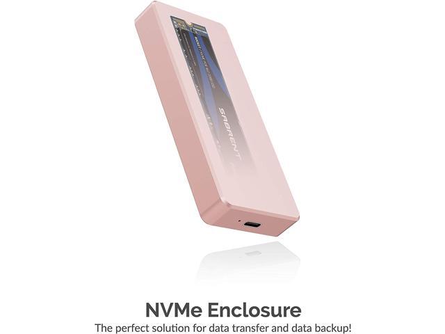 Sabrent USB Type-C Aluminum Enclosure for M.2 NVMe SSD in Pink (EC-NVME-PNK)